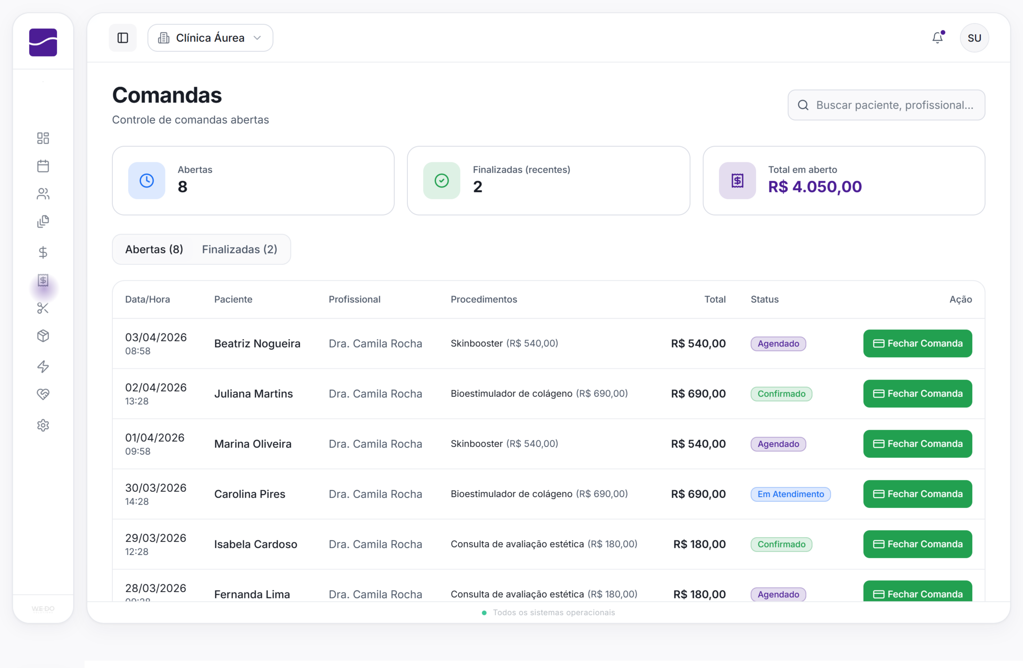 Comanda e checkout no TeclaHub